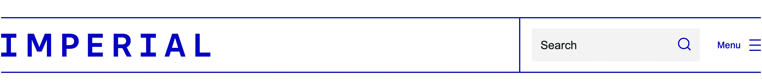 Imperial College London Website Header